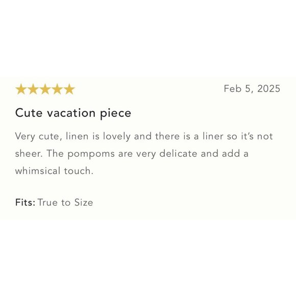 NWT Size L - Anthro Celandine Linen Blend Pom-Pom Mini Shift Dress (NWT US$ 88) - Picture 14 of 16